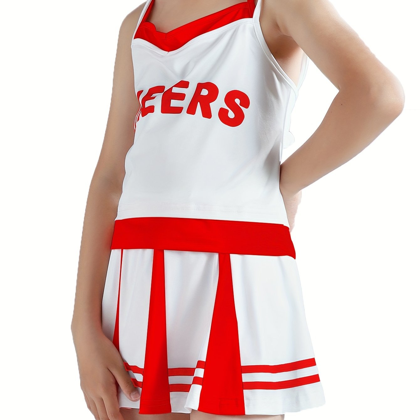 Girls Casual Cheer Set Slim Outfits for Sports Party Gift