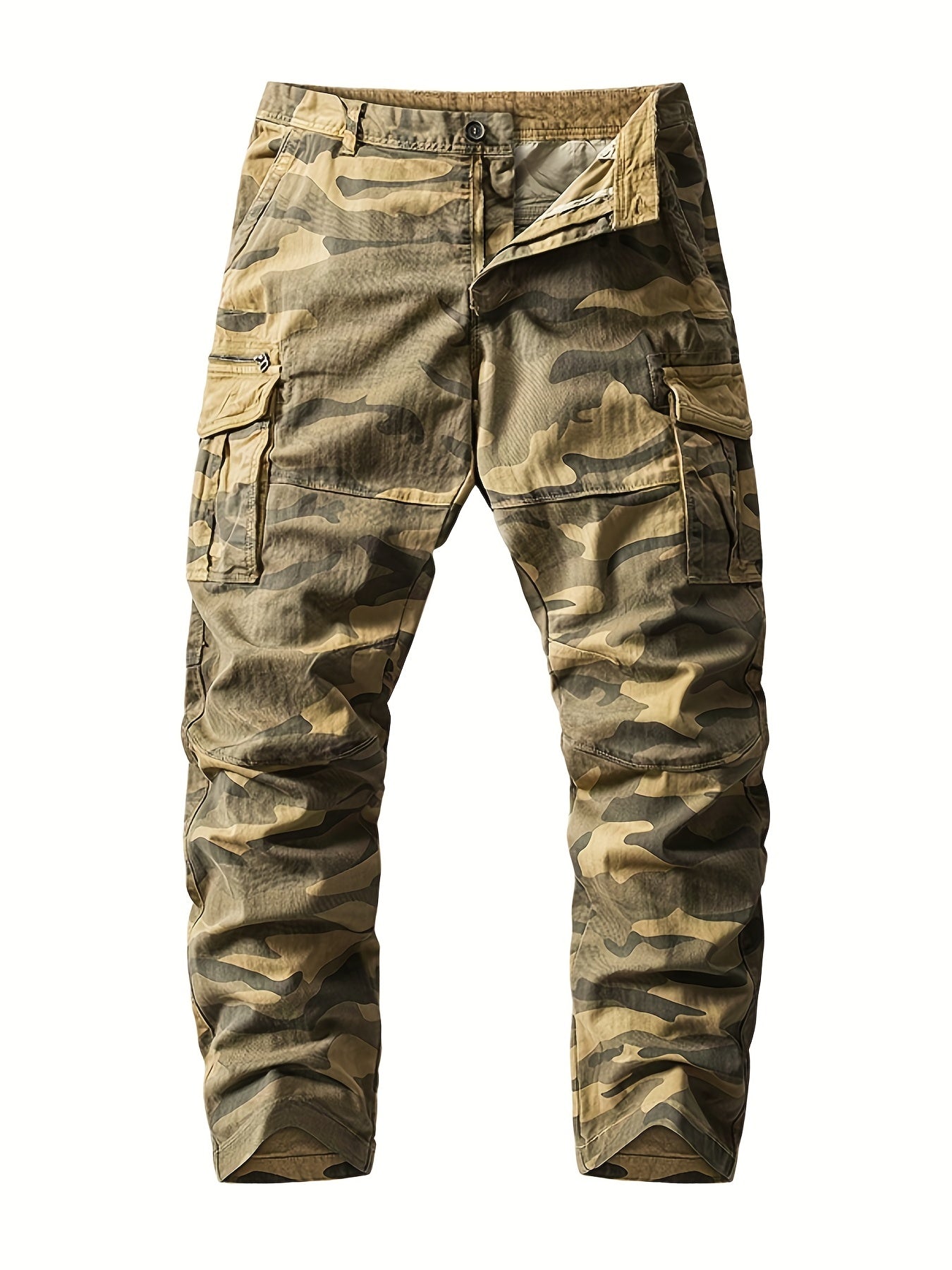 Men's Camo Cargo Pants Loose Casual Outdoor Trousers