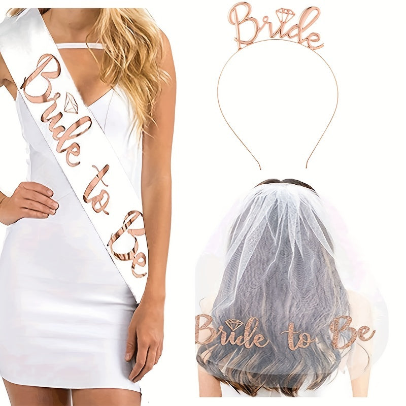 Bridal Crown Veil Set for Bachelor Party