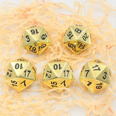 1pc 20 Side Metal Dice Golden Polyhedral Dice Role Playing Bar Party Board Game