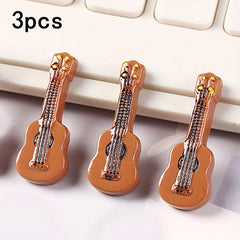 5pcs Resin Guitar Models Mini Dollhouse Micro Model Photography Props Gift