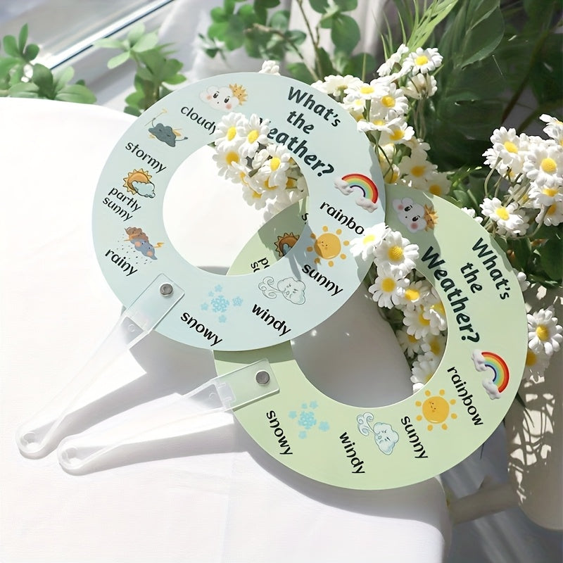 2pcs Weather Signal Cards for Interactive Learning