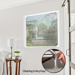Adjustable Magnetic Window Screen with Fine Mesh Screen Protector