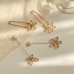 4pcs Personalized Brooch Sweater Shawl Clip Safety Pin Women's Clothing Decor