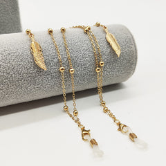 Leaf Pendant Glasses And Face Mask Accessory Metal Chain Glasses Chain