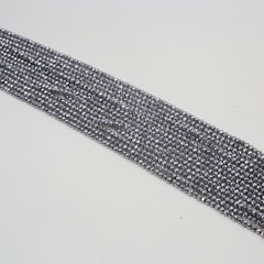 15'' Gray Spinel Plated Faceted Small Beads for Beading