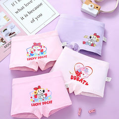 4pcs Children's Underwear Set Cotton Cartoon Print Panties