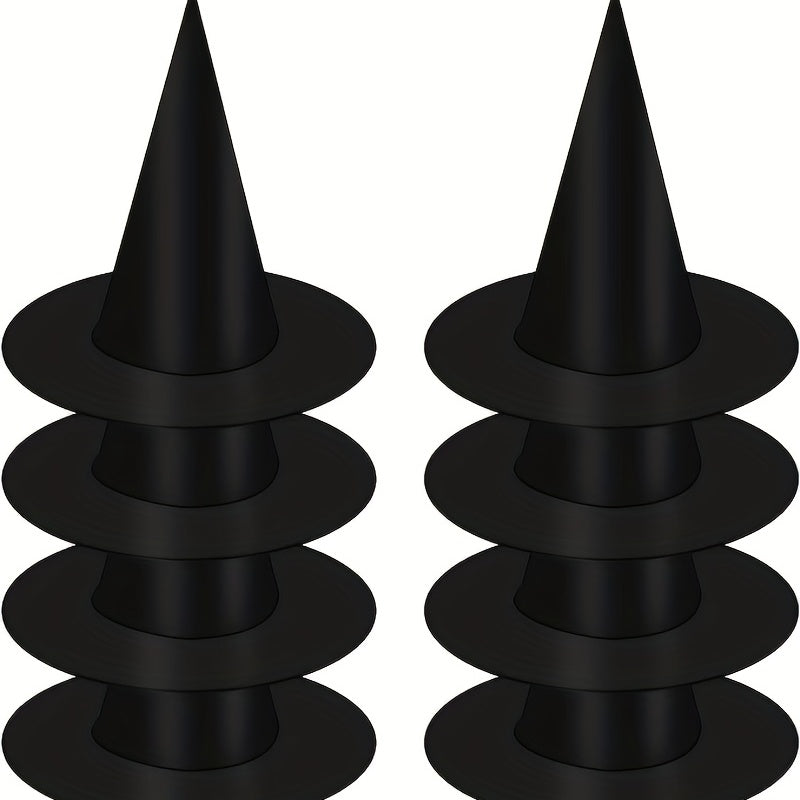 8Pcs Halloween Witch Hats Hanging Floating Witch Hat Decoration