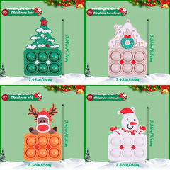 8pcs Christmas Bubble Joy Gift Stress Relief Squeeze Toys
