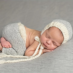 Newborn Baby Cartoon Hat Set Crochet Knitted Beanie Cap