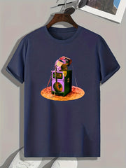 Loudspeaker Print Men's Graphic T-shirt for Summer