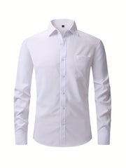 Men's Classic Button Up Shirt With Chest Pocket