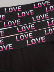 6pcs Letter Print Briefs Comfy Stretchy Panties Women's Lingerie