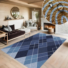 Fluffy Geometric Area Rugs For Living Room Scandinavian Style Large Rug