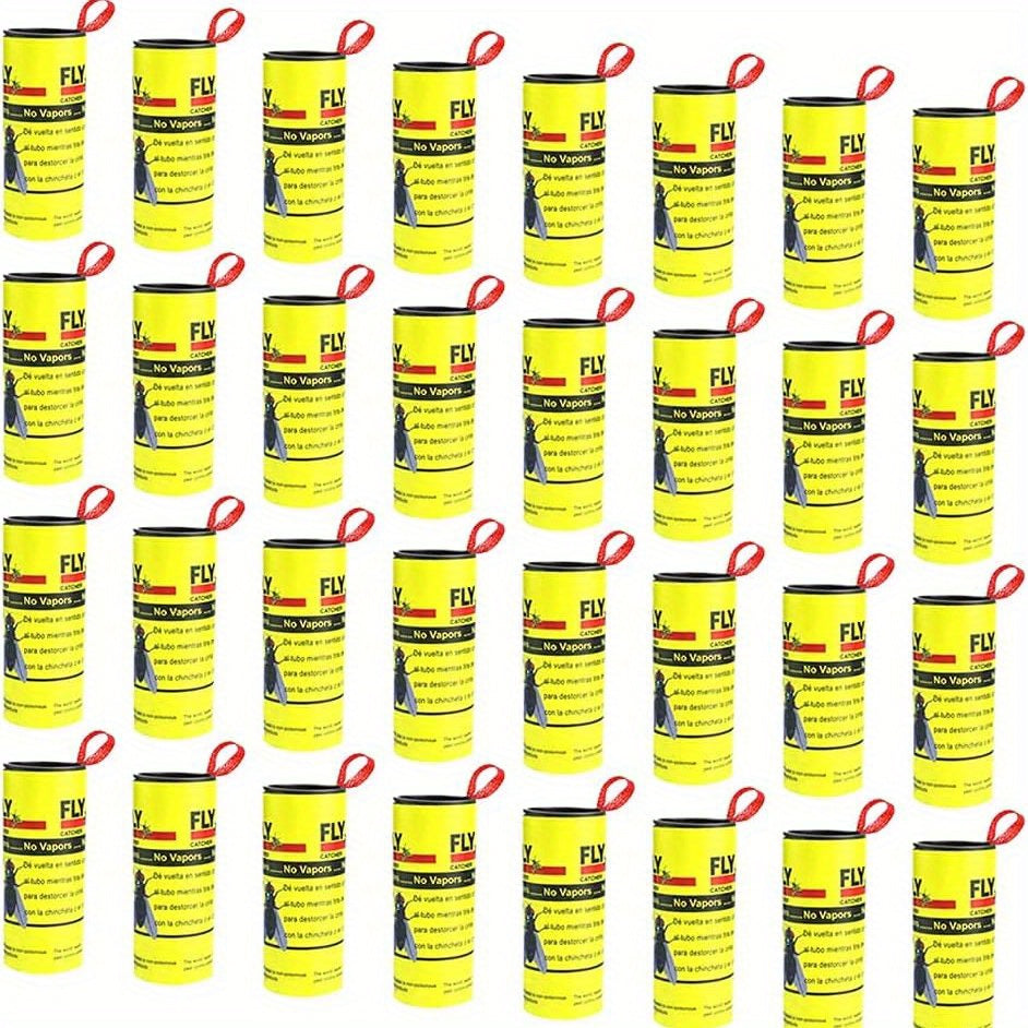32pcs Sticky Fly Strip Fly Catcher Easy Fly Trap Tape Fruit Fly Traps