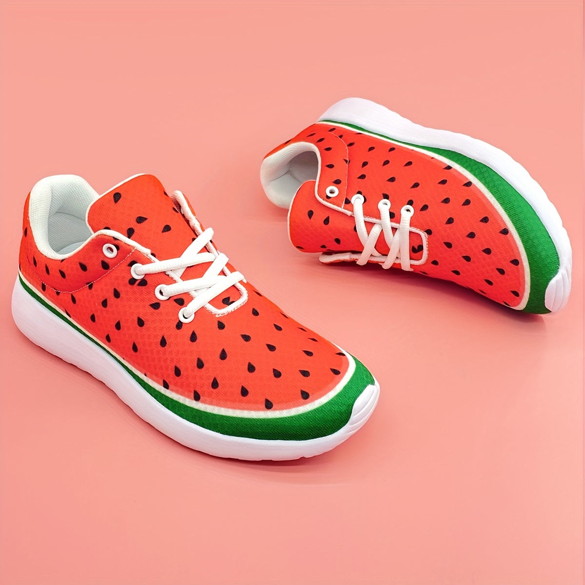Watermelon Print Lightweight Running Shoes Funny Design