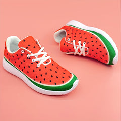 Watermelon Print Lightweight Running Shoes Funny Design
