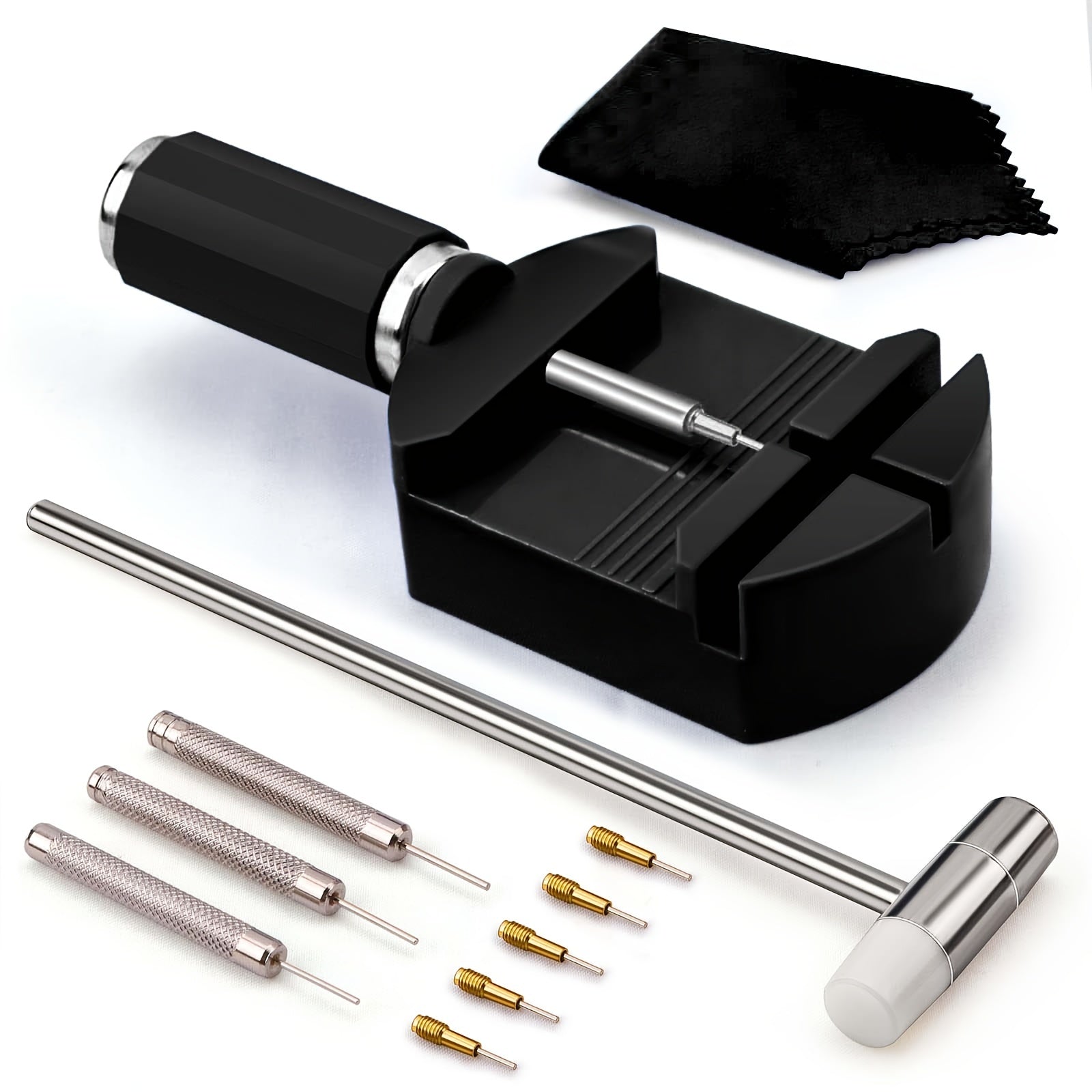 11pcs Watch Link Removal Tool Kit Watch Band Strap Chain Pin Remover Repair Tool