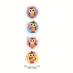 500pcs Cartoon Owl Sealing Stickers for Gift Packaging