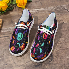 Halloween Scary Pumpkin Ghost Pattern Slip On Sneakers