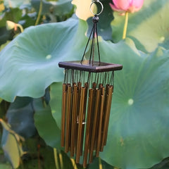 Solid Wood Bronze Wind Chimes Rust-proof Outdoor Decoration