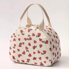 Corduroy Insulated Large Capacity Soft Reusable Polyester Cloth