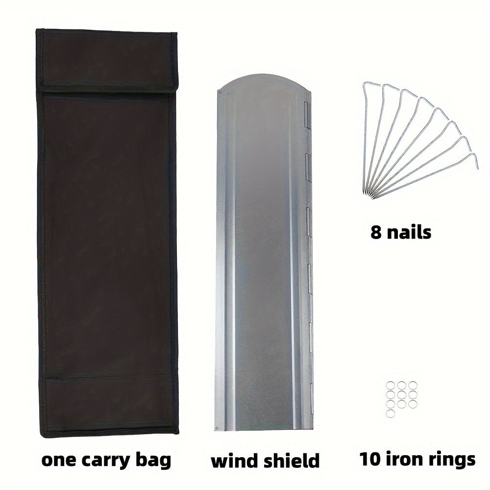 Portable Foldable Gas Stove Windshield 8 Plates Camping