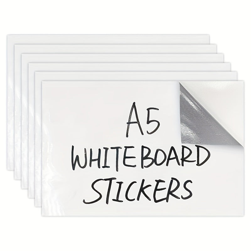6pcs Dry Erase Whiteboard Stickers A5 Size