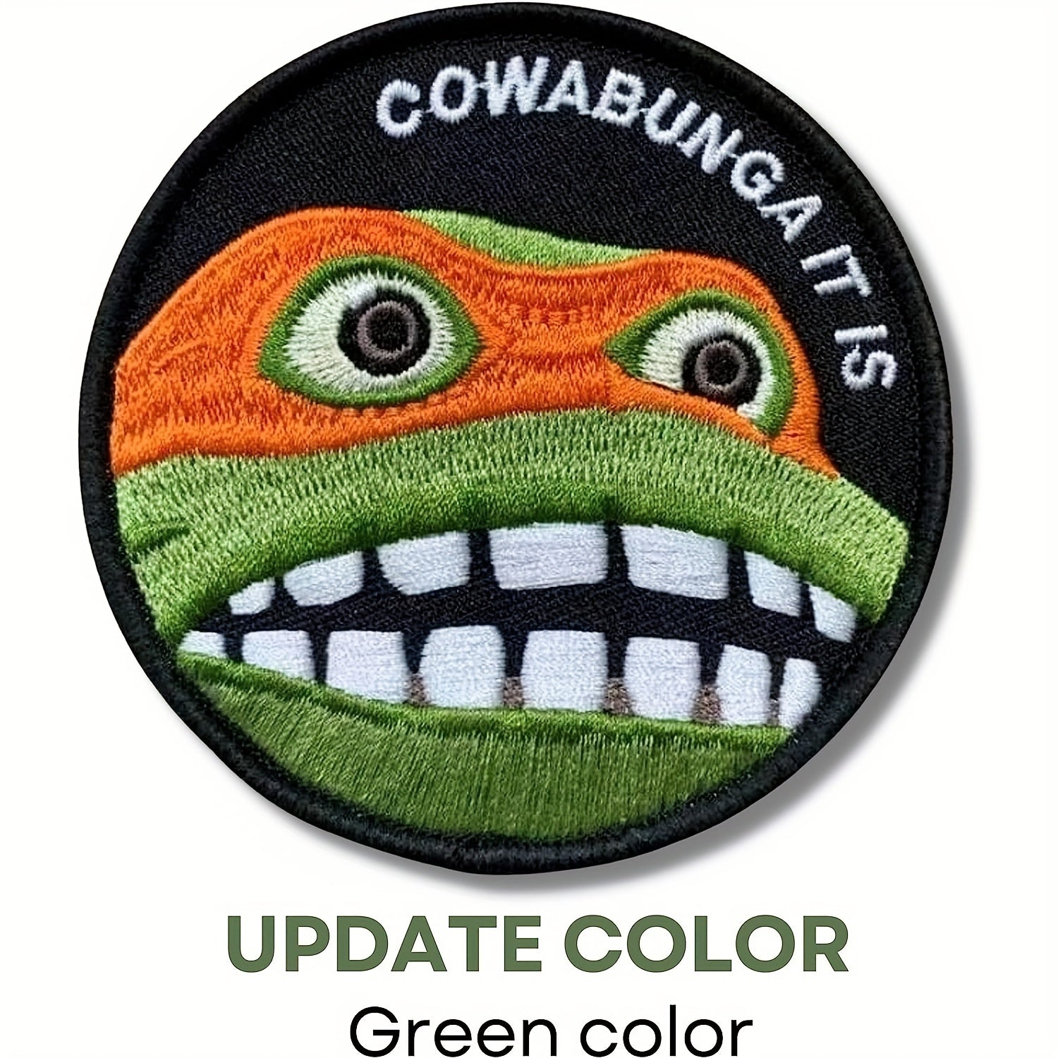 Cowabunga It Is Patch Morale Patches Tactical Funny Embroidered Round Moral