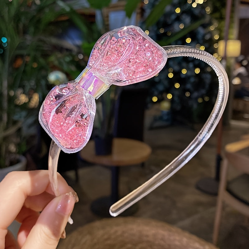 Sequin Bow Hair Hoop for Party Accessory