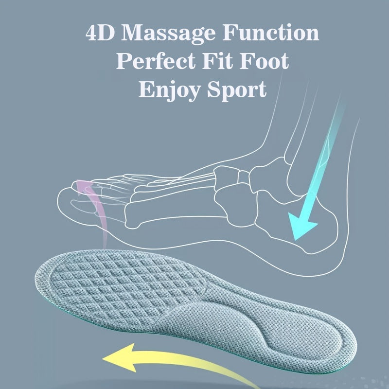 Non Slip Massage Insoles - Soft & Comfortable Sports Pads