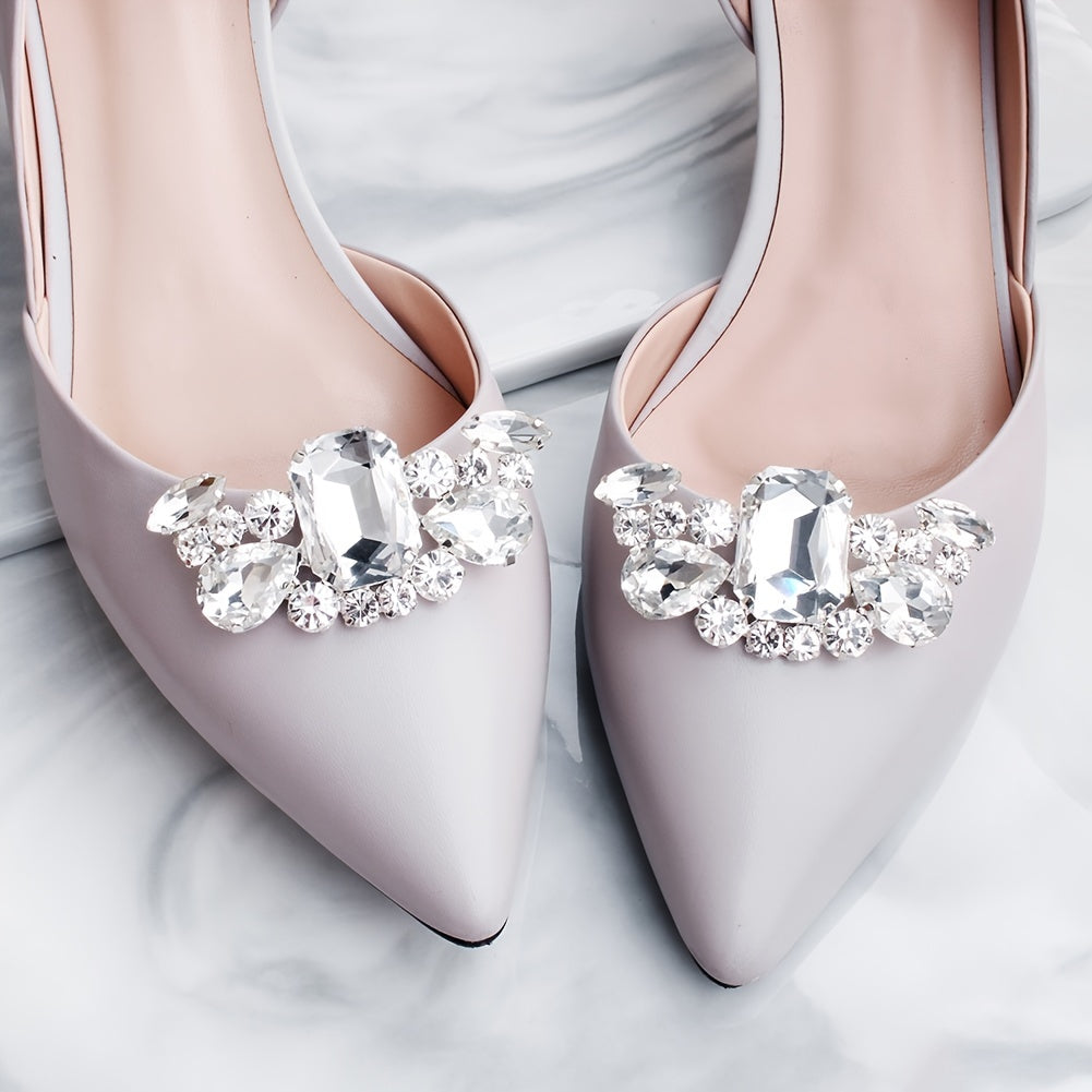Crystal Shoe Buckles Women Shoe Clips DIY Wedding Party