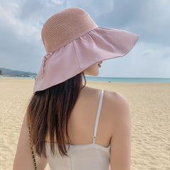 UPF 50 Sun Hat Wide Brim Mesh Sun Visor Women Beach Hats