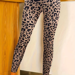 Leopard Print Skinny Leggings Women's Clothing