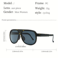 Steampunk Flip Sunglasses For Men UV400