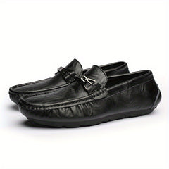 Women's Metal Buckle Loafers Slip On Soft Sole Anti skid Casual Flats Shoes