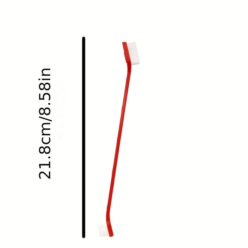 7pcs Double Headed Dog Toothbrushes Long Handled Pet Teeth Cleaning Tool