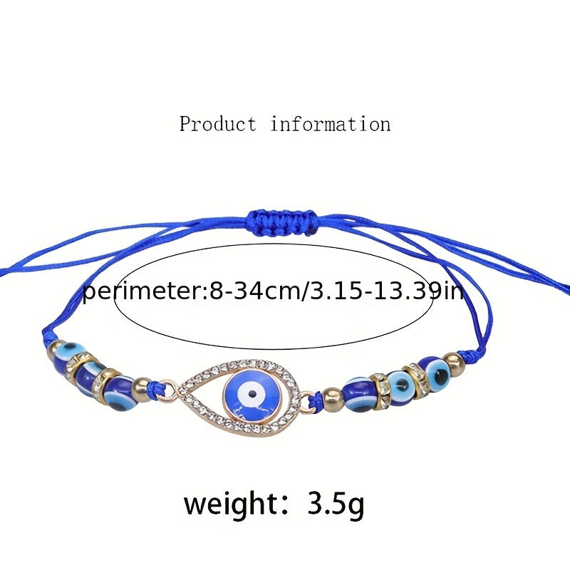 Adjustable Bracelet with Rhinestones & Beads - Perfect Gift for Women
