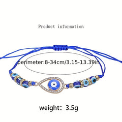 Adjustable Bracelet with Rhinestones & Beads - Perfect Gift for Women