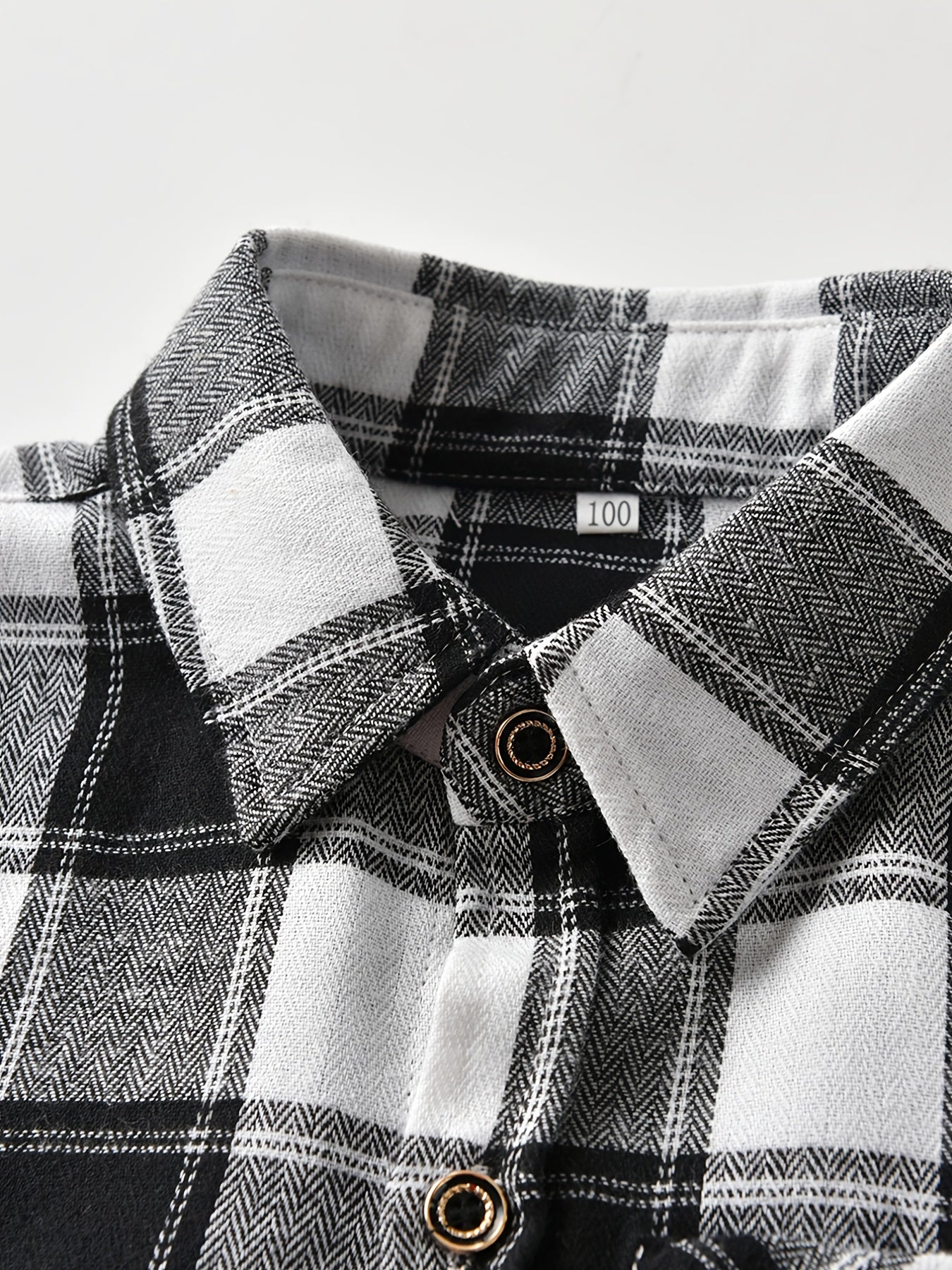 Boys Plaid Flannel Button-Up Shirt