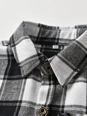 Boys Plaid Flannel Button-Up Shirt