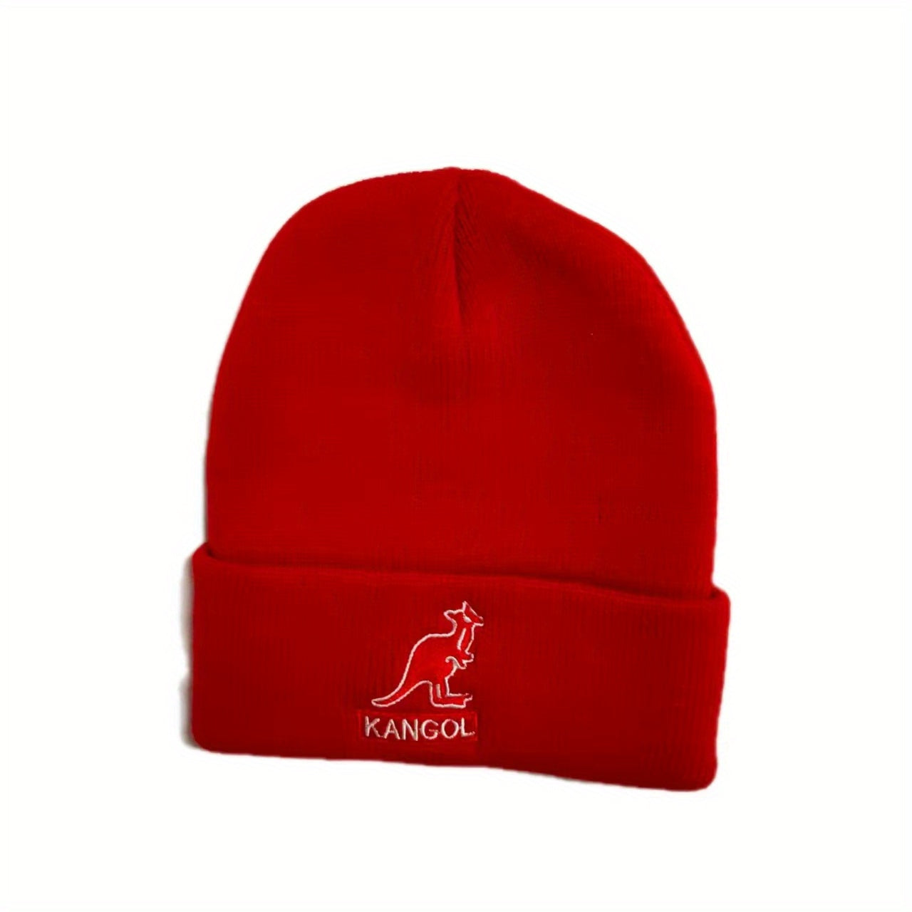 Animal Embroidery Beanie Elastic Knit Hat Warm Skull Hat