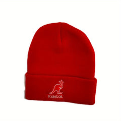 Animal Embroidery Beanie Elastic Knit Hat Warm Skull Hat