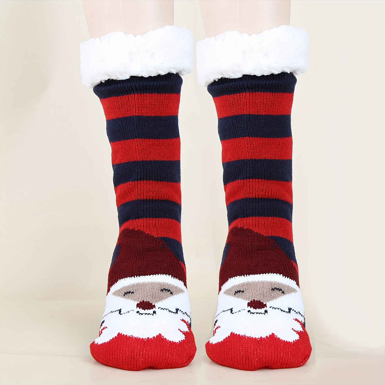 Men's Fleece Lined Gripper Slipper Socks