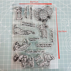 Cartoon Dog Silicone Stamp for Card Making Scrapbooking Crafting