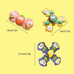 Baby Suction Cup Spinner Toy 360 Rotating Rattle Cartoon Animal Toy