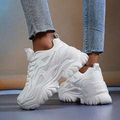 Solid Chunky Sneakers Wear Resistance Non Slip Skate Shoes