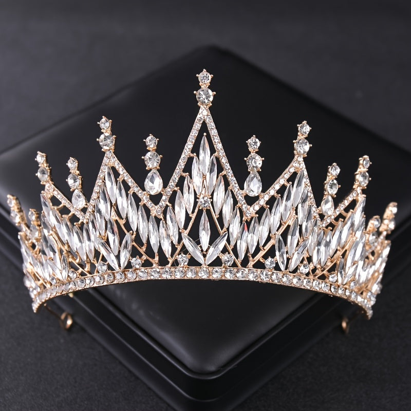 Silver Rhinestone Crystal Tiara Bridal Flower Girl Crown