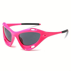Y2K Shield Sunglasses Gradient Lens Glasses UV400
