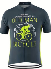 Men's Slogan Print Cycling Jersey Quick Dry Bicycle Suit